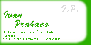 ivan prahacs business card